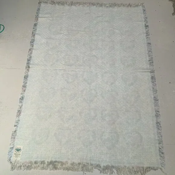 European Classics Simply Country Rose Throw Blanket Fringe Pink Flower Power Vtg